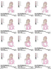 Alphabet Embroidery Pack – A to Z Designs for Little Princesses - FineryEmbroidery